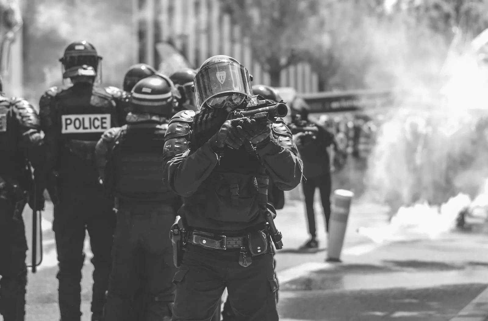 a group of police standing next to each other