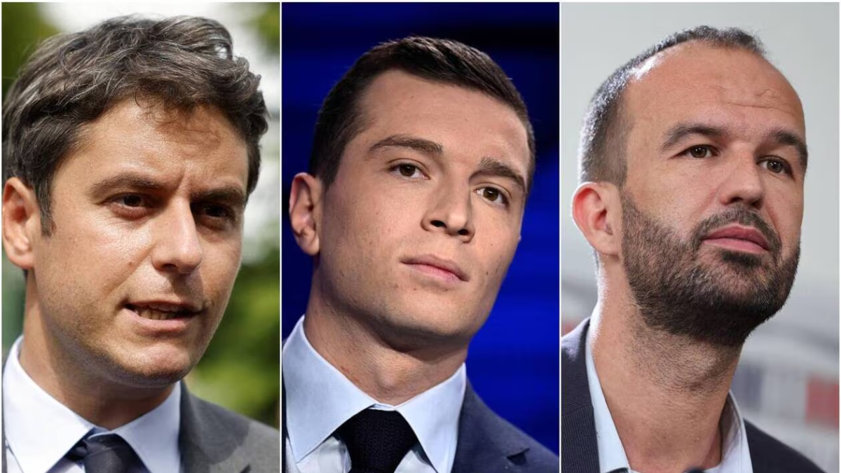 débat entre Jordan Bardella, Gabriel Attal et Manuel Bompard