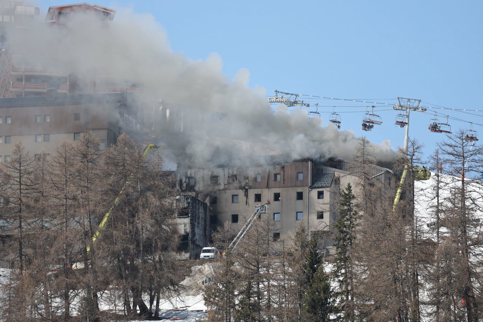 ALT-Un incendie à l'hôtel d'Aimé la plagne